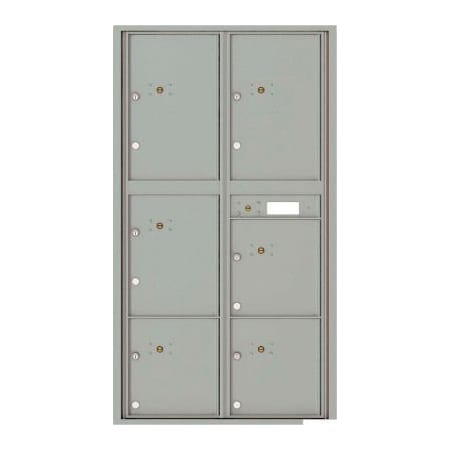 Florence Mfg Co Florence Versatile 4C Horizontal Mailbox 4C16D-6P, 56-1/2"H, 6 Parcel, Front Loading, Silver, USPS 4C16D-6PSS